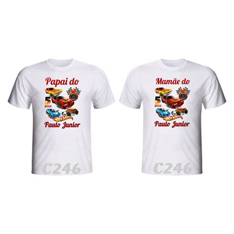 Kit Camisetas tema Hot wheels personalizada para aniversário Hotwheels Shopee Brasil