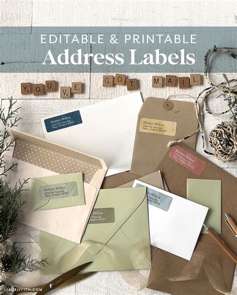 Printable Address Labels - Lia Griffith