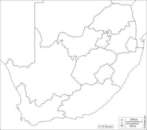 South Africa Map Coloring Page | Coloring Page