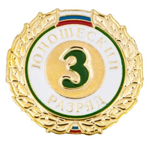 (2 шт. комплект) Значок, знак 3 юношеский разряд, знак спортивного ...