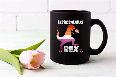 Lesbosaurus Rex Dinosaur In Rainbow Flag For Lesbian Pride NL 2 Buytshirtdesigns