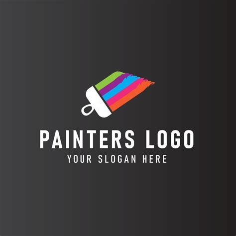 painter logo design template  vector art  vecteezy
