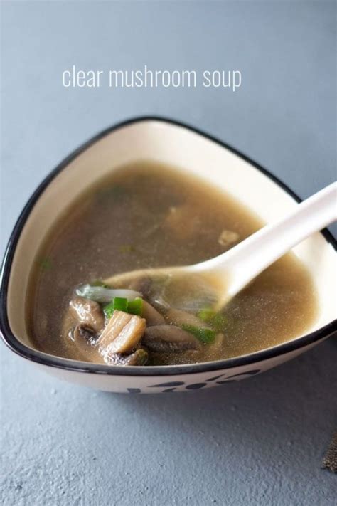 Chinese Style Clear Mushroom Soup (Vegan & Gluten Free)