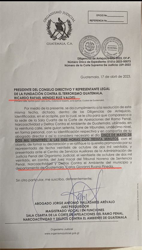 Raúl Falla Ovalle on Twitter El cobarde juez Carlos Giovanni Ruano