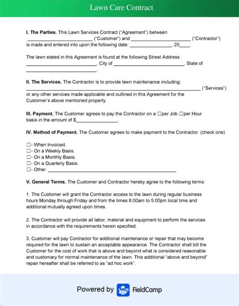 Lawn Care Contract – Ultimate Guide (Free Template) | Bogiolo