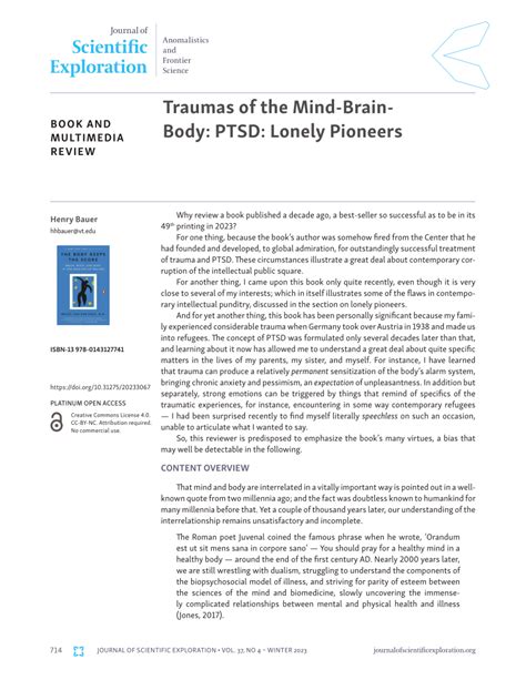 PDF Traumas Of The Mind Brain Body PTSD Lonely Pioneers