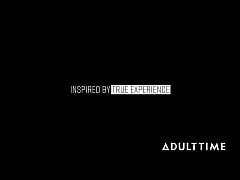 Adult Time Cadence Lux Reenacts Her First Lesbian Experience With Mackenzie Mace Pussy Eating