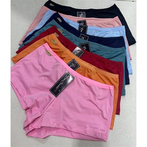 Kit Shortinho Feminino Cueca Box Feminina Lingerie Shopee Brasil