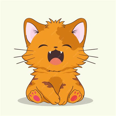 Premium Vector | Anime cartoon characters cute cats in spring pictures