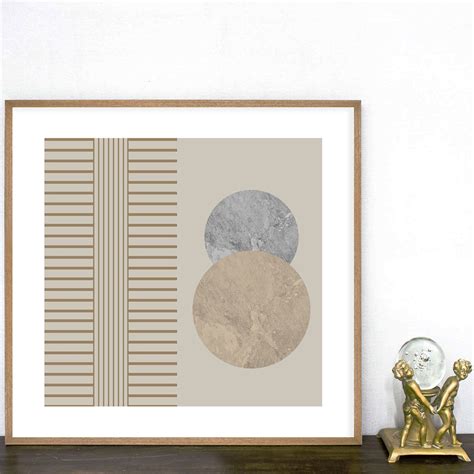 Quadro Decorativo Geom Trico Arte Moderna C Rculos Em Fundo Nude Decore Pronto