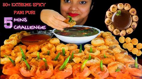 50 Spicy Panipuri Challenge In 5mins🔥🥵panipuri Eating Challenge