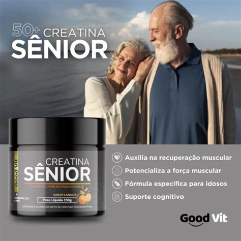 Creatina Para Idoso É Bom - CREATINA SÊNIOR MASSA MUSCULAR HMB COEZIMA Q10 IDOSO - Drogaria do ...