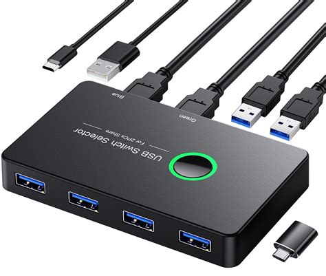 Amazon.com: USB 3.0 Switch, USB Switcher 2 Computers Share 4 USB for PC ...