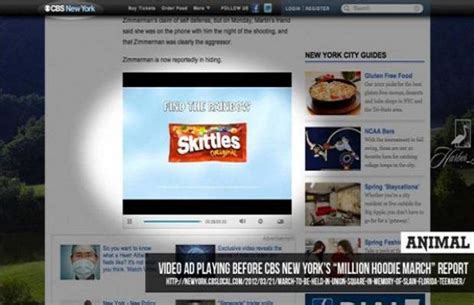 Cbs New York Runs Skittles Ad Before Trayvon Martin Report Complex