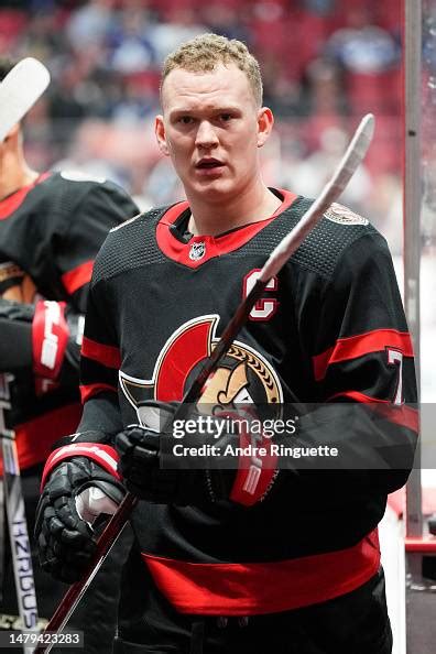 Brady Tkachuk Of The Ottawa Senators Leaves The Ice After Warmup