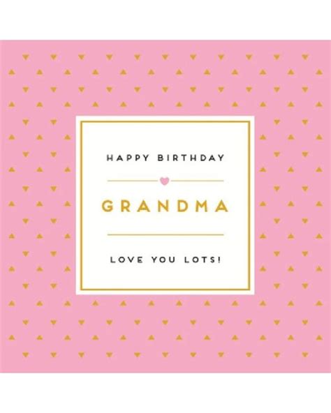 Designer Grandma Love You Lots Birthday Card Alice Scott Greeting Card