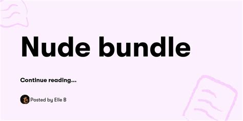 Nude Bundle Elle B Buymeacoffee