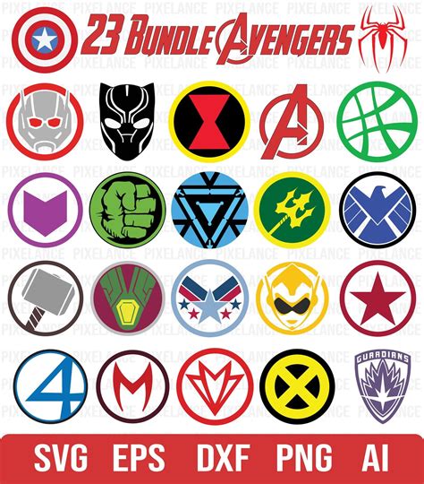 ALL Avengers Logo SVG Avengers Logo Vector Superhero Logo | Etsy ...