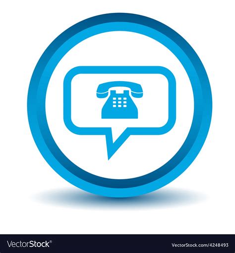 Blue phone icon Royalty Free Vector Image - VectorStock