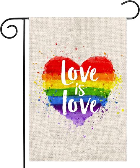 Love Is Love Rainbow Garden Flag Double Sided Pride Gay Pride Lesbian Pansexual Flag Small