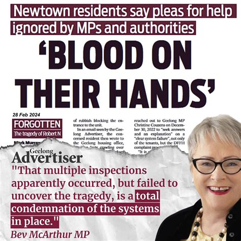 Bev McArthur MP - “That multiple inspections apparently...