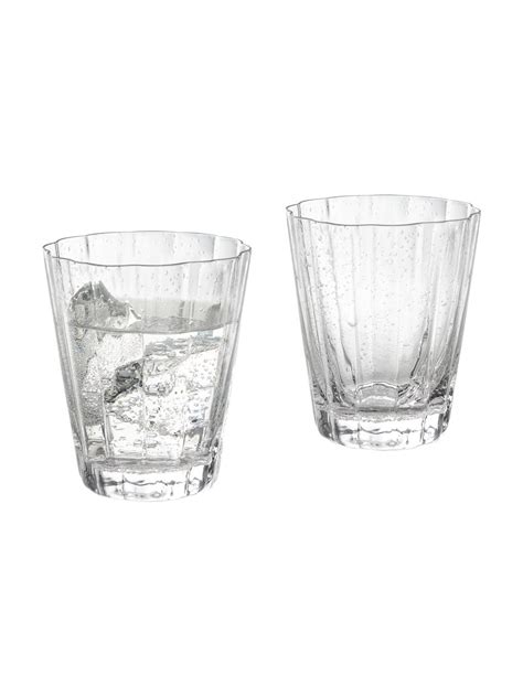 Mondgeblazen Waterglazen Scallop Glasses Met Groefstructuur Stuks