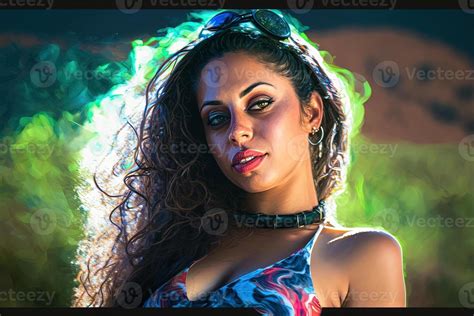 Latina Beautiful Woman Looking At You Illustration Stock Photo At Vecteezy