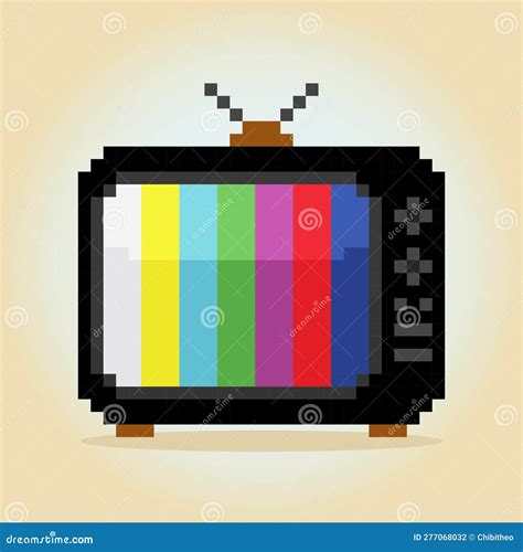 Retro Tv Pixel Console - Pixel Art Classic Retro Video Game Play Console Controller Set 32bit ...