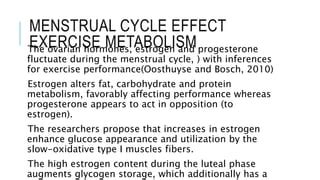 Role Of Female Sex Hormones In Exercise PPT
