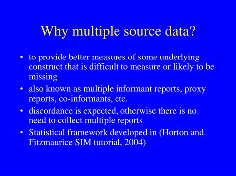 analysis  multiple informant multiple source data  stata