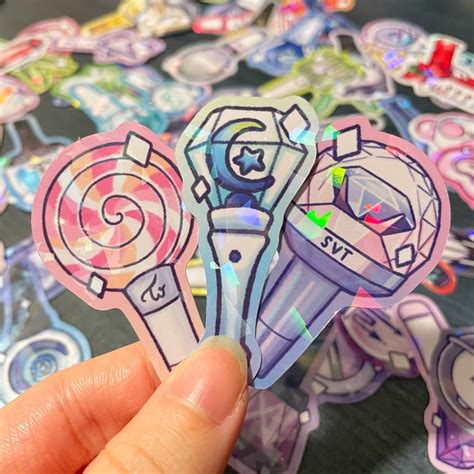 Buy KPOP Lightstick Holographic Vinyl Stickers A To T Online In India