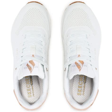 Skechers Uno Golden Air White Γυναικεία Ανατομικά Sneakers Λευκά