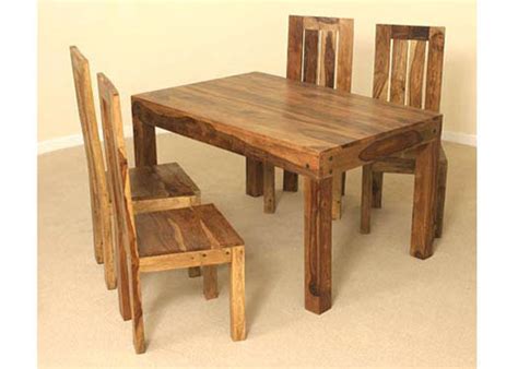 Buy Dewey 4 Seater Dining Table Made With Solid Sheesham Wood Shagun Arts