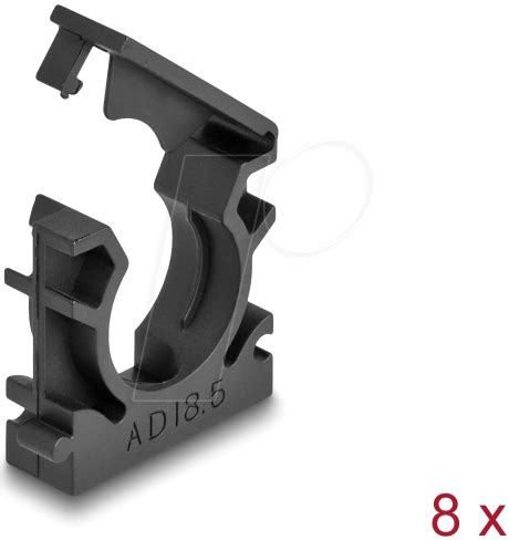 DELOCK 60484: Kabelschlauchhalter mit Verschlussclip 18,5 mm 8 Stk ...