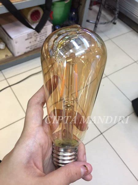 Jual Bohlam LED Edison 4 Watt Kuning Lonjong Lampu Vintage Di Lapak