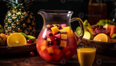 Refreshing summer cocktail with citrus fruits and healthy organic