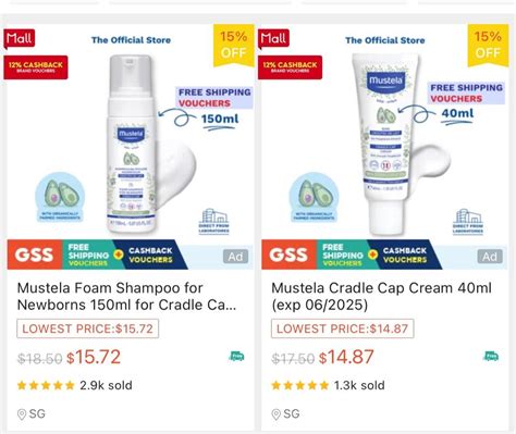 Mustela Shampoo And Cream Cradle Cap Series Babies And Kids Bathing