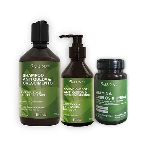 Kit Anti Queda Alopecia Produtos Salunat Dvs Cosm Ticos