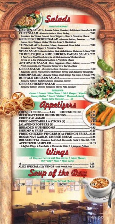 Menu Of Misenos In Newville Pa 17241