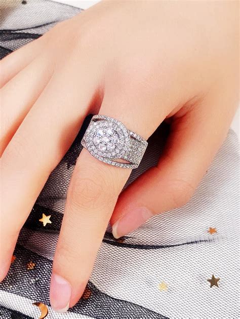 Pc Gorgeous Cubic Zirconia Ring For Women For Valentine S Day Gift