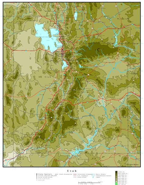 Utah County Topographic Map - Darice Fleurette