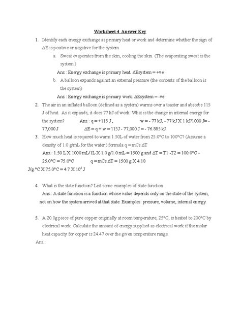 Electricity And Thermodynamics Answer Key