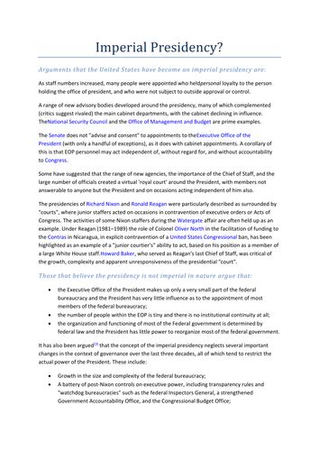 Presidential Power Teaching Resources