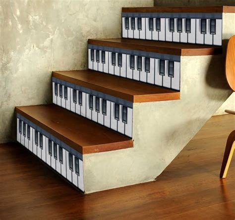 Piano Keys Stair Decal Tenstickers