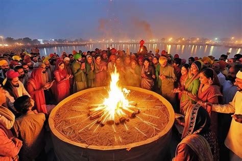 Premium Photo | Lohri festival celebration in india