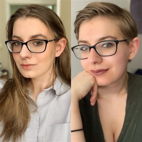 Finally cut my hair short again after growing it out for two years - so