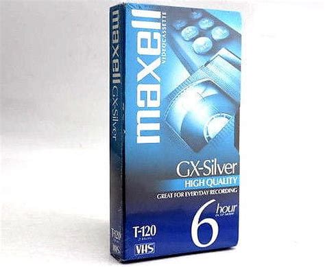 Maxell GX Silver T 120 VHS Cassette Tapes 120 Minutes 5 Pack