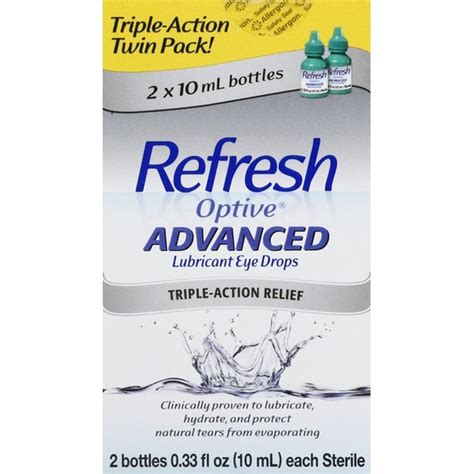 Refresh Optive Advanced Lubricant Eye Drops 033 Fl Oz Instacart