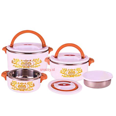 Pcs Hot Pot Food Warmer Casserole Set Daraz Lk