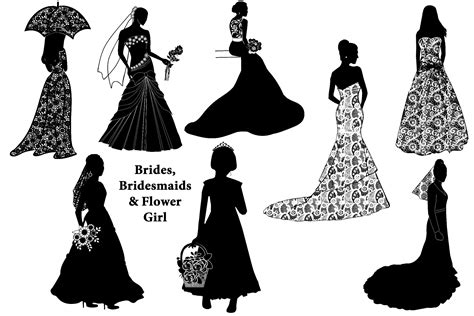 Wedding Silhouettes AI EPS PNG By Me and Ameliè | TheHungryJPEG